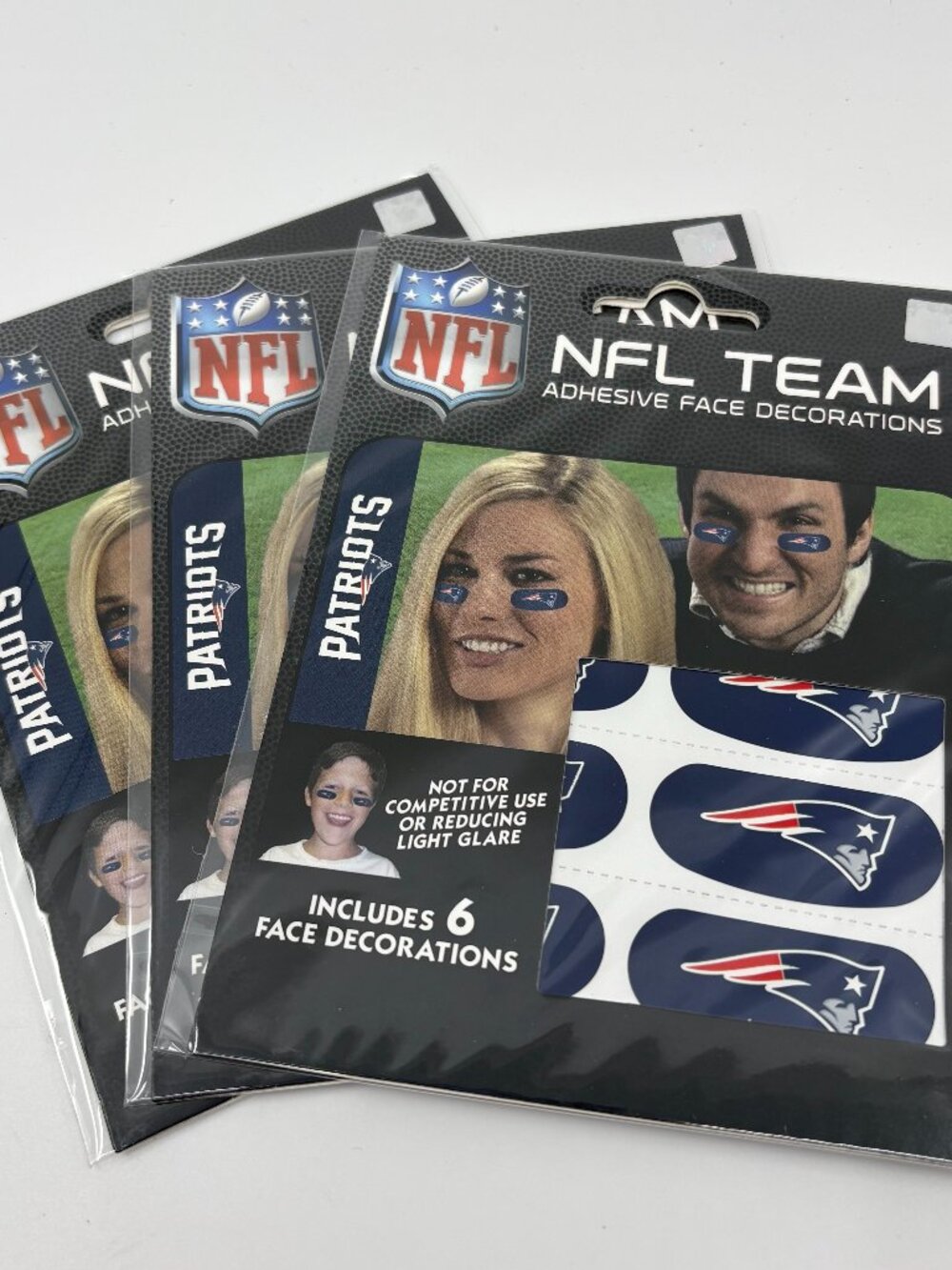 New England Patriots NFL Eye Black Strips (3 Packs)